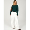 image:imageANRABESS Long Sleeve Sweaters for Women Scalloped Lightweight Fall OutfitsDark Green