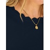 image:imageANRABESS Long Sleeve Sweaters for Women Scalloped Lightweight Fall OutfitsNavy Blue