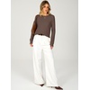 image:imageANRABESS Long Sleeve Sweaters for Women Scalloped Lightweight Fall OutfitsNutmeg