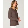image:imageANRABESS Long Sleeve Sweaters for Women Scalloped Lightweight Fall OutfitsNutmeg