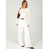 image:imageANRABESS Long Sleeve Sweaters for Women Scalloped Lightweight Fall OutfitsWhite
