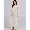 image:imageANRABESS Lounge Sets for Women Fuzzy Fleece Pajama SetBeige