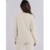 image:imageANRABESS Lounge Sets for Women Fuzzy Fleece Pajama SetBeige