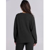 image:imageANRABESS Lounge Sets for Women Fuzzy Fleece Pajama SetBlack