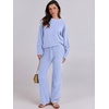 image:imageANRABESS Lounge Sets for Women Fuzzy Fleece Pajama SetBlue