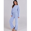 image:imageANRABESS Lounge Sets for Women Fuzzy Fleece Pajama SetBlue