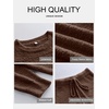 image:imageANRABESS Lounge Sets for Women Fuzzy Fleece Pajama SetBrown