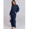 image:imageANRABESS Lounge Sets for Women Fuzzy Fleece Pajama SetDark Blue