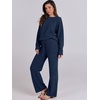 image:imageANRABESS Lounge Sets for Women Fuzzy Fleece Pajama SetDark Blue