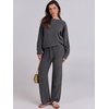 image:imageANRABESS Lounge Sets for Women Fuzzy Fleece Pajama SetDeep Gray