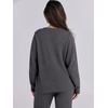 image:imageANRABESS Lounge Sets for Women Fuzzy Fleece Pajama SetDeep Gray