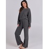 image:imageANRABESS Lounge Sets for Women Fuzzy Fleece Pajama SetDeep Gray