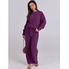 image:imageANRABESS Lounge Sets for Women Fuzzy Fleece Pajama SetDeep Viole