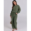 image:imageANRABESS Lounge Sets for Women Fuzzy Fleece Pajama SetLawn Green