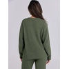 image:imageANRABESS Lounge Sets for Women Fuzzy Fleece Pajama SetLawn Green