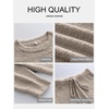 image:imageANRABESS Lounge Sets for Women Fuzzy Fleece Pajama SetLight Khaki