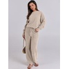 image:imageANRABESS Lounge Sets for Women Fuzzy Fleece Pajama SetLight Khaki