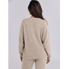 image:imageANRABESS Lounge Sets for Women Fuzzy Fleece Pajama SetLight Khaki