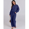 image:imageANRABESS Lounge Sets for Women Fuzzy Fleece Pajama SetNavy Blue