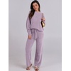 image:imageANRABESS Lounge Sets for Women Fuzzy Fleece Pajama SetPurple