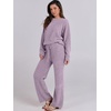 image:imageANRABESS Lounge Sets for Women Fuzzy Fleece Pajama SetPurple
