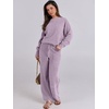 image:imageANRABESS Lounge Sets for Women Fuzzy Fleece Pajama SetPurple