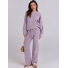 image:imageANRABESS Lounge Sets for Women Fuzzy Fleece Pajama SetPurple