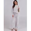 image:imageANRABESS Lounge Sets for Women Fuzzy Fleece Pajama SetPurple Grey