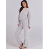 image:imageANRABESS Lounge Sets for Women Fuzzy Fleece Pajama SetPurple Grey