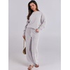 image:imageANRABESS Lounge Sets for Women Fuzzy Fleece Pajama SetPurple Grey