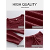 image:imageANRABESS Lounge Sets for Women Fuzzy Fleece Pajama SetWine Red
