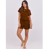 image:imageANRABESS Rompers for Women Summer 2026 Casual Dressy One Piece Tshirt Short Pants Jumpsuit Beach Vacation Outfit Clothes04 Brown