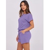 image:imageANRABESS Rompers for Women Summer 2026 Casual Dressy One Piece Tshirt Short Pants Jumpsuit Beach Vacation Outfit Clothes04 Purple