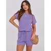 image:imageANRABESS Rompers for Women Summer 2026 Casual Dressy One Piece Tshirt Short Pants Jumpsuit Beach Vacation Outfit Clothes04 Purple