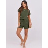 image:imageANRABESS Rompers for Women Summer 2026 Casual Dressy One Piece Tshirt Short Pants Jumpsuit Beach Vacation Outfit ClothesArmy Green