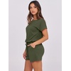 image:imageANRABESS Rompers for Women Summer 2026 Casual Dressy One Piece Tshirt Short Pants Jumpsuit Beach Vacation Outfit ClothesArmy Green