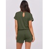 image:imageANRABESS Rompers for Women Summer 2026 Casual Dressy One Piece Tshirt Short Pants Jumpsuit Beach Vacation Outfit ClothesArmy Green