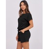 image:imageANRABESS Rompers for Women Summer 2026 Casual Dressy One Piece Tshirt Short Pants Jumpsuit Beach Vacation Outfit ClothesBlack