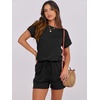 image:imageANRABESS Rompers for Women Summer 2026 Casual Dressy One Piece Tshirt Short Pants Jumpsuit Beach Vacation Outfit ClothesBlack