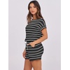image:imageANRABESS Rompers for Women Summer 2026 Casual Dressy One Piece Tshirt Short Pants Jumpsuit Beach Vacation Outfit ClothesBlack White