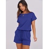 image:imageANRABESS Rompers for Women Summer 2026 Casual Dressy One Piece Tshirt Short Pants Jumpsuit Beach Vacation Outfit ClothesBlue