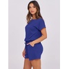 image:imageANRABESS Rompers for Women Summer 2026 Casual Dressy One Piece Tshirt Short Pants Jumpsuit Beach Vacation Outfit ClothesBlue