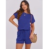 image:imageANRABESS Rompers for Women Summer 2026 Casual Dressy One Piece Tshirt Short Pants Jumpsuit Beach Vacation Outfit ClothesBlue