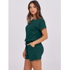 image:imageANRABESS Rompers for Women Summer 2026 Casual Dressy One Piece Tshirt Short Pants Jumpsuit Beach Vacation Outfit ClothesDeep Green