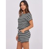 image:imageANRABESS Rompers for Women Summer 2026 Casual Dressy One Piece Tshirt Short Pants Jumpsuit Beach Vacation Outfit ClothesGrey White