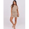 image:imageANRABESS Rompers for Women Summer 2026 Casual Dressy One Piece Tshirt Short Pants Jumpsuit Beach Vacation Outfit ClothesKhaki
