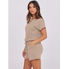 image:imageANRABESS Rompers for Women Summer 2026 Casual Dressy One Piece Tshirt Short Pants Jumpsuit Beach Vacation Outfit ClothesKhaki