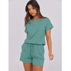 image:imageANRABESS Rompers for Women Summer 2026 Casual Dressy One Piece Tshirt Short Pants Jumpsuit Beach Vacation Outfit ClothesLake