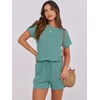 image:imageANRABESS Rompers for Women Summer 2026 Casual Dressy One Piece Tshirt Short Pants Jumpsuit Beach Vacation Outfit ClothesLake