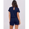 image:imageANRABESS Rompers for Women Summer 2026 Casual Dressy One Piece Tshirt Short Pants Jumpsuit Beach Vacation Outfit ClothesNavy Blue